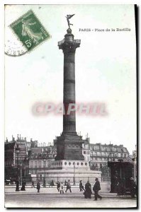 Postcard Old Paris Bastille Square