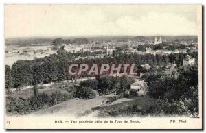 Dax Old Postcard General View from the tower of Borda