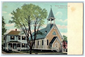 1910 Roman Catholic Church Chapel Exterior Building Lakewood New Jersey Postcard