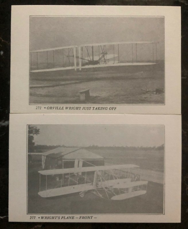 Scarce 12 Originals Mint Wright Bros Early Aviation BiPlane RPPC Postcard Lot