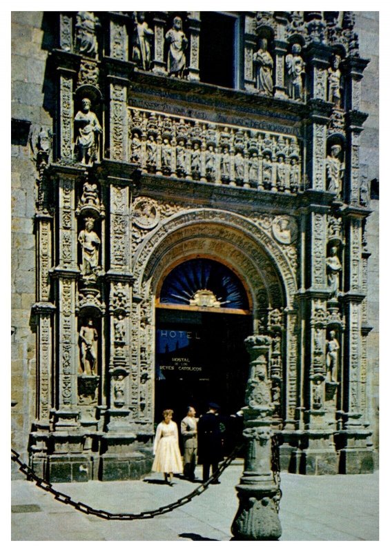 Santiago De Compostela Catholic Kings Hotel Chrome Postcard UNP 