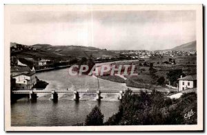 Old Postcard The Basses Pyrenees Behobia Bridge International