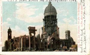 CA - San Francisco. April 1906 Earthquake & Fire. City Hall