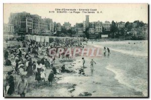 Old Postcard The Emerald Coast Dinard Beach