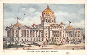 New state capitol Little Rock, Arkansas, USA R.P.O., Rail Post Offices PU 1911 