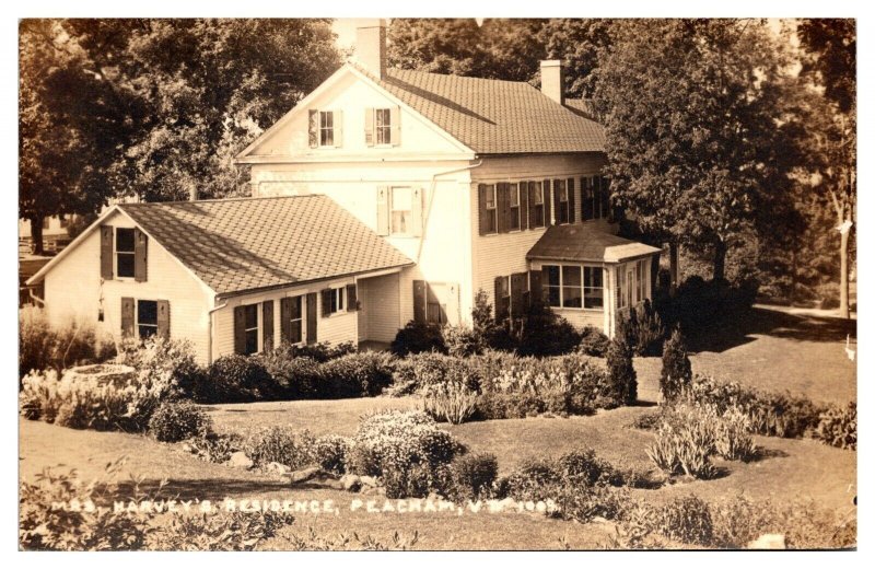 RPPC Mrs. Harvey's Residence, Beautiful Old House, Peacham, VT