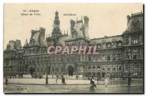 Old Postcard Paris City Hall Guildhall