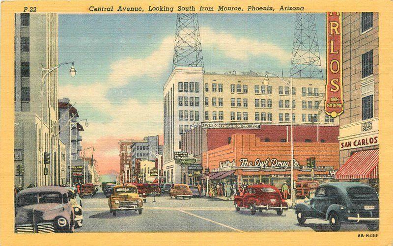 Autos Central Avenue Monroe Phoenix Arizona Lollesgard Teich linen 10846