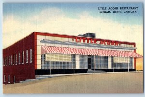 1940 Durham North Carolina Postcard Little Acorn Restaurant Bigsbee Avenue