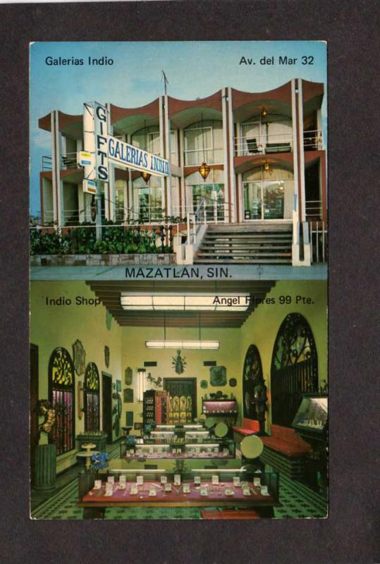 Mexico Galerias Indio Mazatlan Sin Advertising Card Money Exchange Table