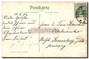Old Postcard Stuttgart Schlossplatz mit neuen Schloss