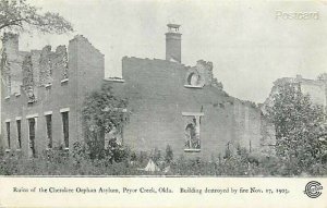 OK, Pryor Creek, Oklahoma, Ruins of Cherokee Orphan Asylum, D.P.O. 1869-1909