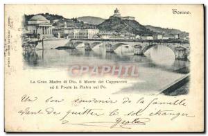 Old Postcard Gran Torino The Mare di Dio il Monte dei Cappuccini