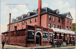 Alberta Hotel Medicine Hat AB Alta c1912 Duplex Cancel Postcard H33