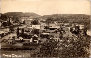 Real Photo Postcard Birds Eye View of Tunnel City, Wisconsin