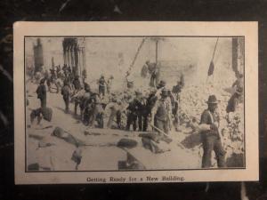 Mint San Francisco USA RPPC Postcard Getting Ready For A New Building