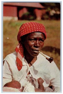 Haiti Postcard Haitian Mother with Offspring (Furcy) c1960's Vintage Posted