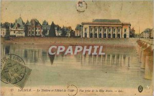 Old Postcard Saumur Theater and City Hall View from the Right Bank