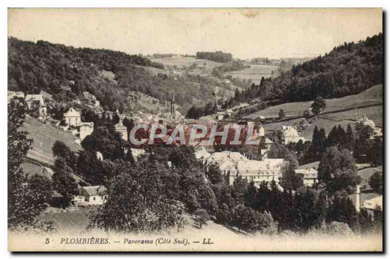 Old Postcard Plombieres Panorama