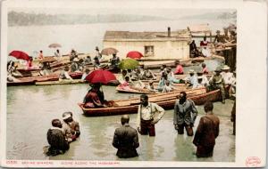 Saving Sinners Baptism Along Mississippi Posted Fortress Monroe VA Postcard E41