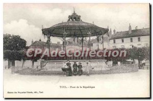 Old Postcard Toul Place De La Republique music kiosk