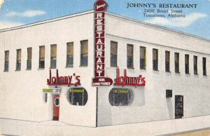 Tuscaloosa Alabama Johnny's Restaurant Vintage Postcard JE359736