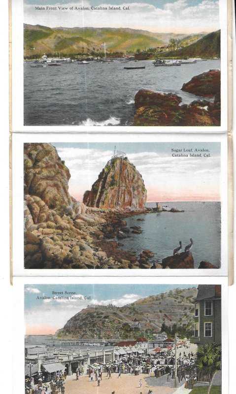 Catalina Island, California Souvenir Post Card Fold Out, unmailed