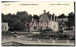 Old Postcard Chateaux Manoir Calvados Commes Gardens