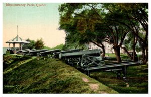 Quebec Montmorency Park showing Cannons