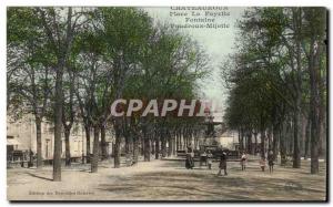 Chateauroux - Lafayette Square - - Fontaine Mijote Dusty Old Postcard