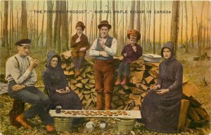 Postcard C-1910 Canada People making Maple sugar occupation CD24-675