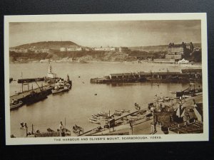 Yorkshire SCARBOROUGH The Harbour & Oliver's Mount - Old Postcard