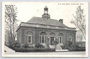 State View~US Post Office @ Centerville Iowa B&W Card~Vintage Postcard