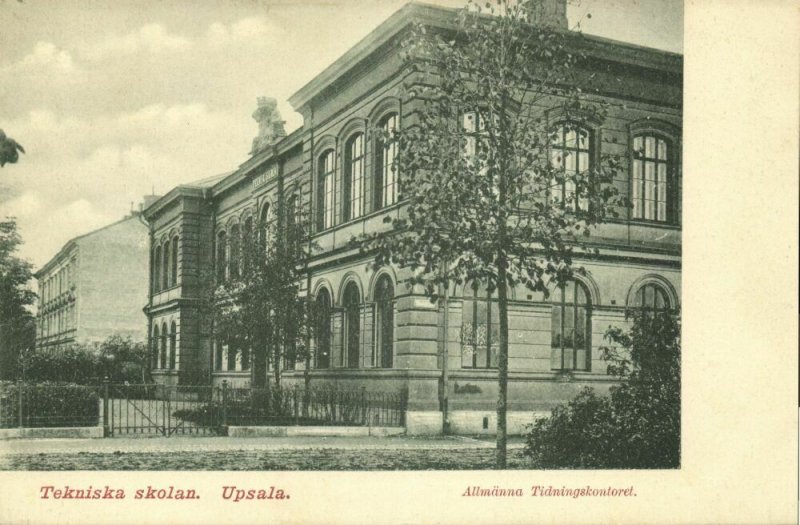 sweden, UPSALA, Tekniska Skolan, Technical School (1899) Postcard