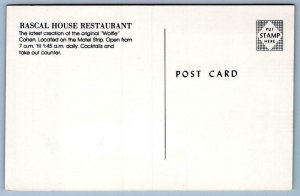 WOLFIE COHEN'S RASCAL HOUSE RESTAURANT*MIAMI BEACH FL MOTEL ROW*DEVIL*POSTCARD