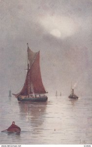 Sailing Vessel ;Artist J.M. , TUCK 676 , 1900-10s