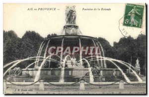 Old Postcard Aix en Provence Fontaine de la Rotonde