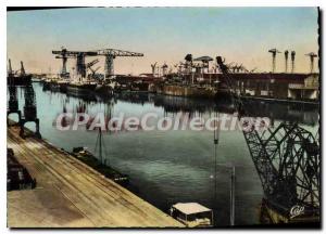 Modern Postcard Saint Nazaire boat Naval Base