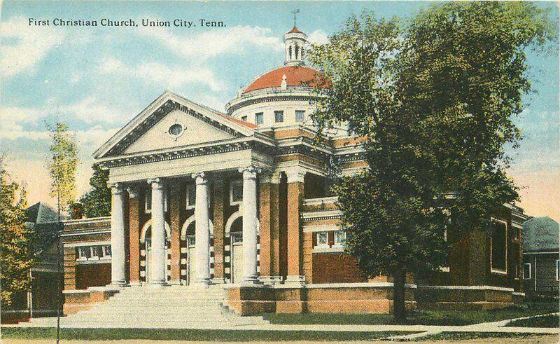 C-1910 First Christian Church Union City Tennessee Teich Postcard 4495