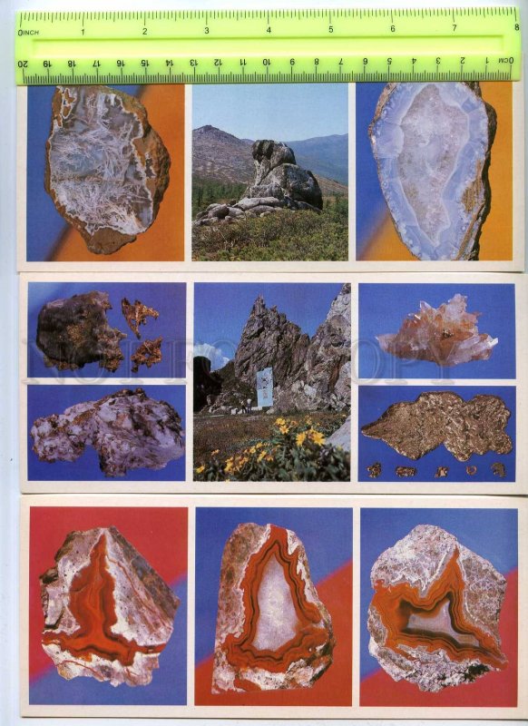 204023 USSR RUSSIAN NORTH Minerals Collection of 24 postcards