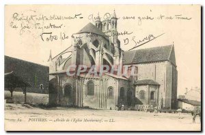 Old Postcard Poitiers Apse of the church Montierneuf