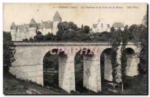 Culan - The Castle and Bridge Road - Old Postcard