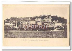 Montbard Old Postcard General view and turn Buffon (right)