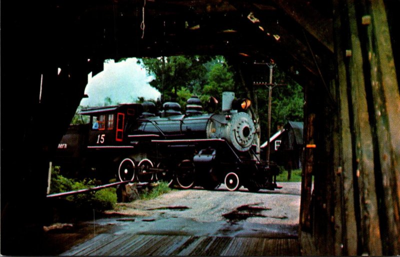 Trains Steamtown Excursion Train Locomotive #15 Bellows Falls Vermont