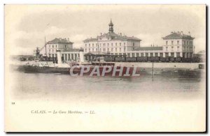 Calais - La Gare Maritime Old Postcard (boat train)