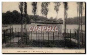 Old Postcard Ermenonville Tomb Rousseau