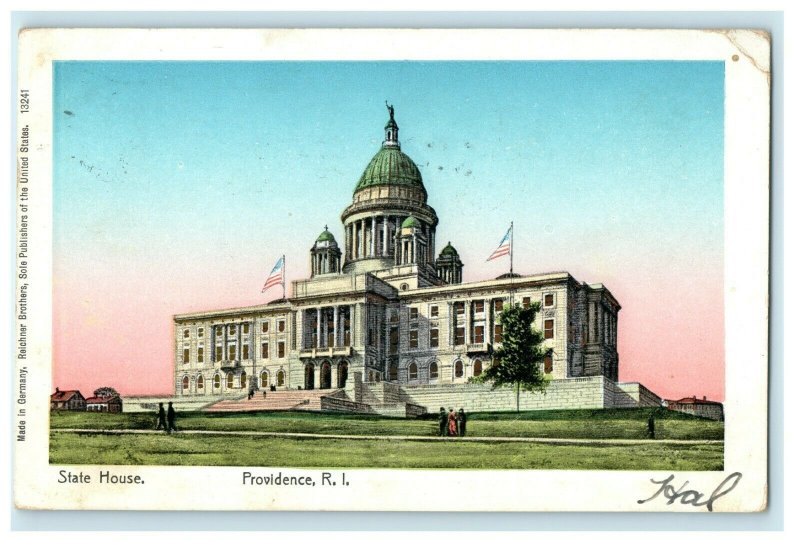 1906 Copper Windows State House Providence, Rhode Island RI Antique Postcard