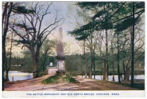 Concord, Mass, The Battle Monument and Old North Bridge