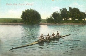 Illinois C-1910 Competitive Row Boat Team Franklin #197 Postcard 22-2886