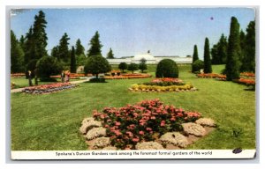 Duncan Gardens Spokane Washington WA Chrome Postcard V18